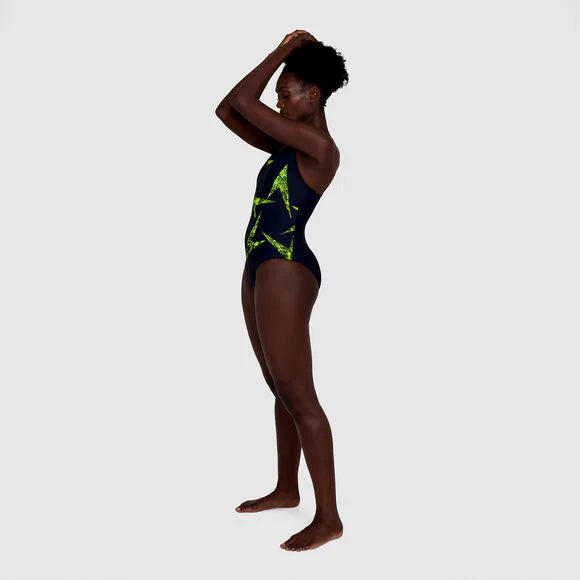 Speedo Boomstar Placement Racerback One Piece Swimsuit
