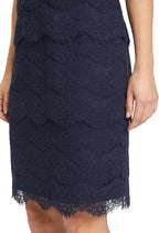 Vera Mont Women's evening dress with lace, dark blue