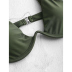 Zaful Underwired Swimsuit Season 2025, Dark Green