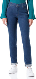 GARDEUR Women's classic straight cotton jeans, blue