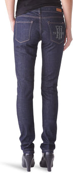 Tommy Hilfiger Women's straight-leg jeans, navy blue