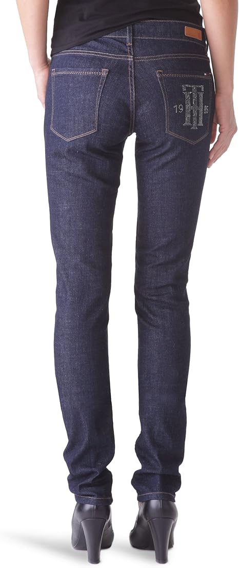 Tommy Hilfiger Women's straight-leg jeans, navy blue