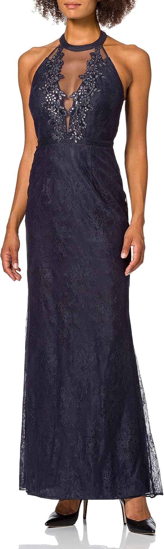 Vera Mont Evening dress with lace, dark blue