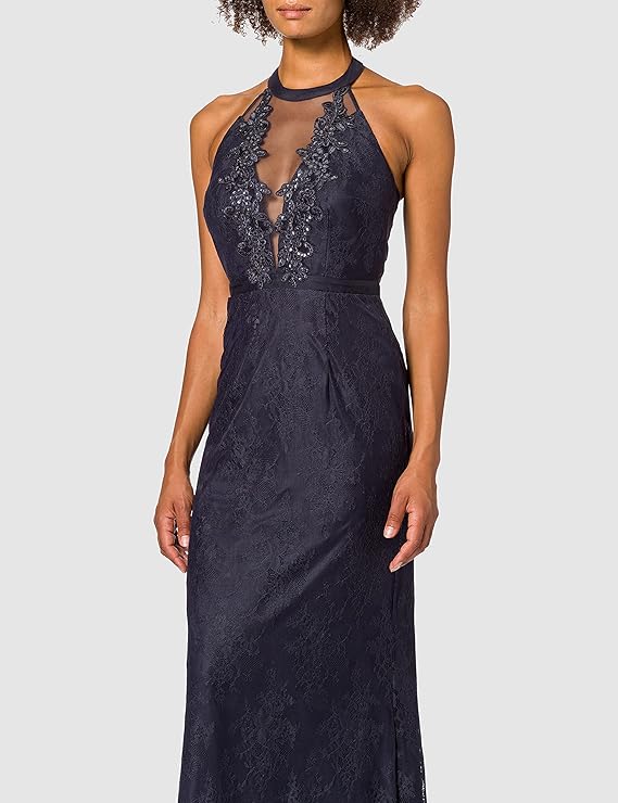 Vera Mont Evening dress with lace, dark blue
