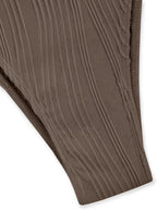 ZAFUL Embossed Swimsuit Bottom, Brown
