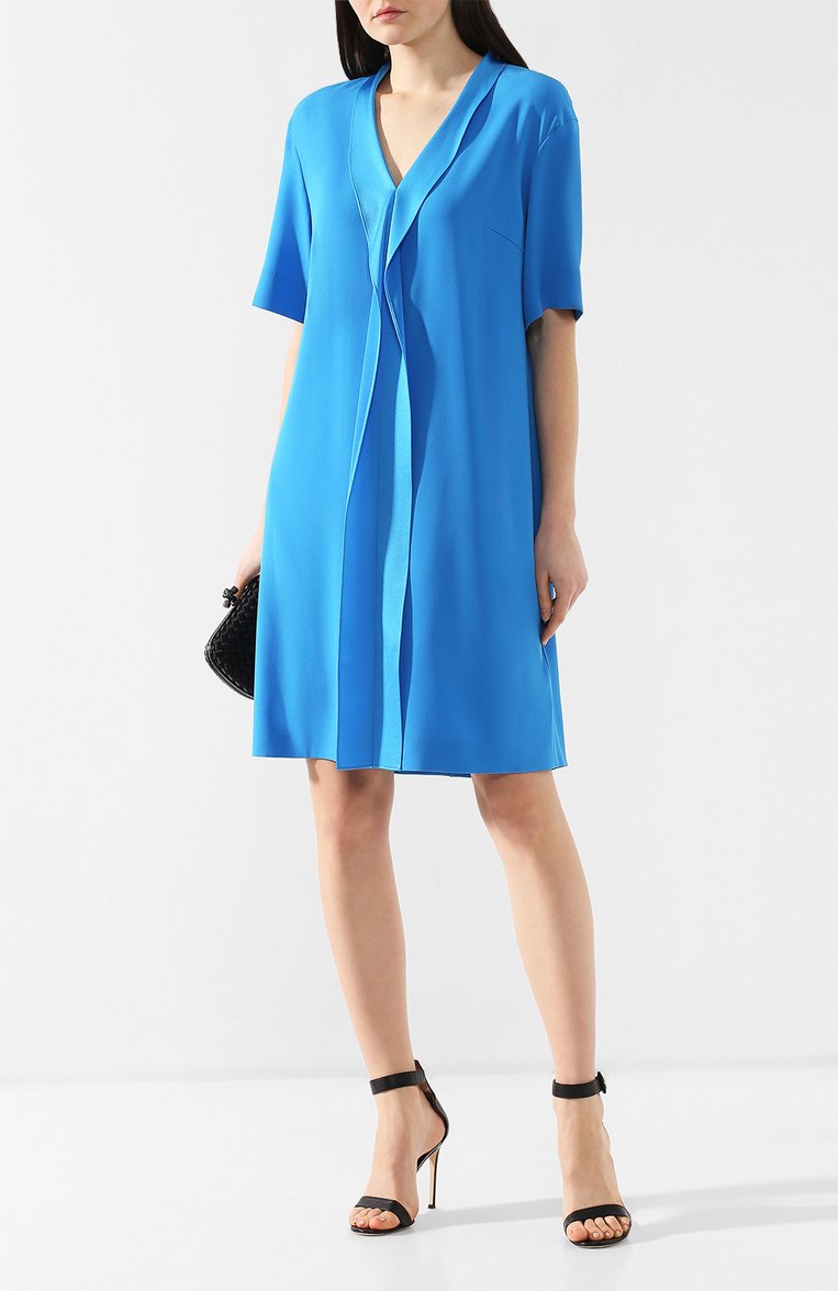 Escada Women's elegant short-sleeved dress, blue