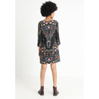 Desigual Women's elegant dress Clementine, black with floral motifs