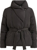 Vila, Women's padded winter jacket with belt, black