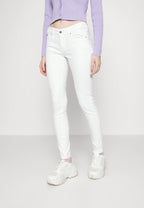 Women's cotton jeans PEPE JEANS slim leg, white 