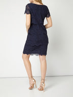 Vera Mont Women's evening dress with lace, dark blue