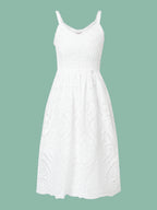Rich &amp; Royal Women's cotton dress with embroidery, white