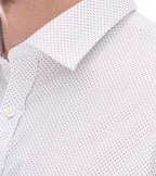 Steffen Klein Men's cotton shirt, white with dots