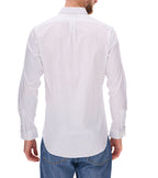 Steffen Klein Men's cotton shirt, white with dots