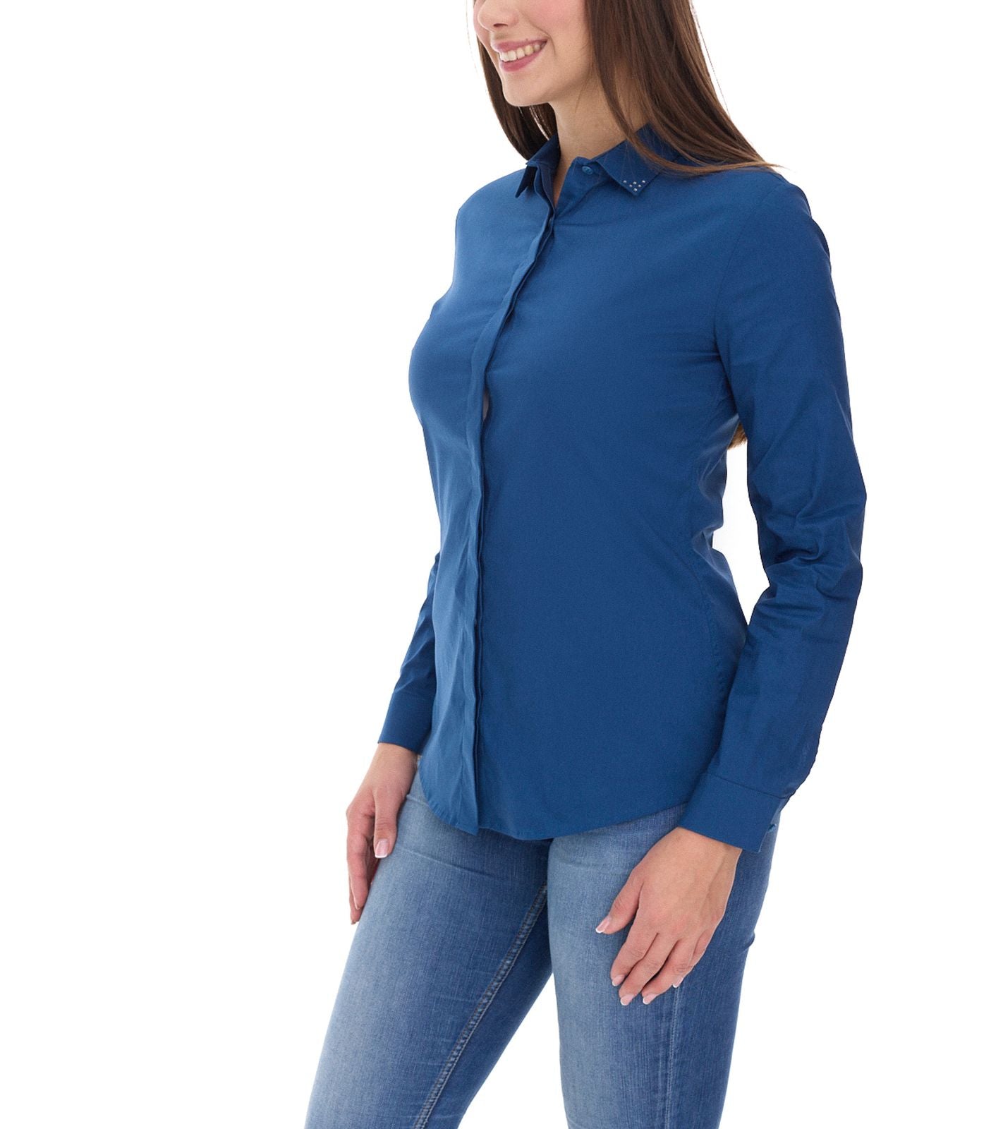 Women's shirt Vestino with pebbles, dark blue