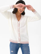 Women's knitted cardigan with V-neck Felix Hardy