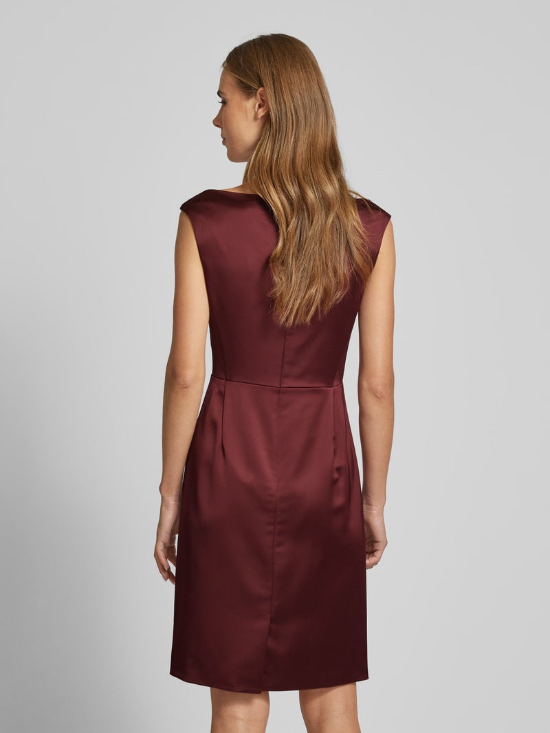 Women's elegant satin dress Vera Mont, burgundy