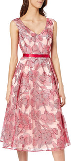 Vera Mont Women's evening handmade dress with floral lace