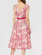 Vera Mont Women's evening handmade dress with floral lace