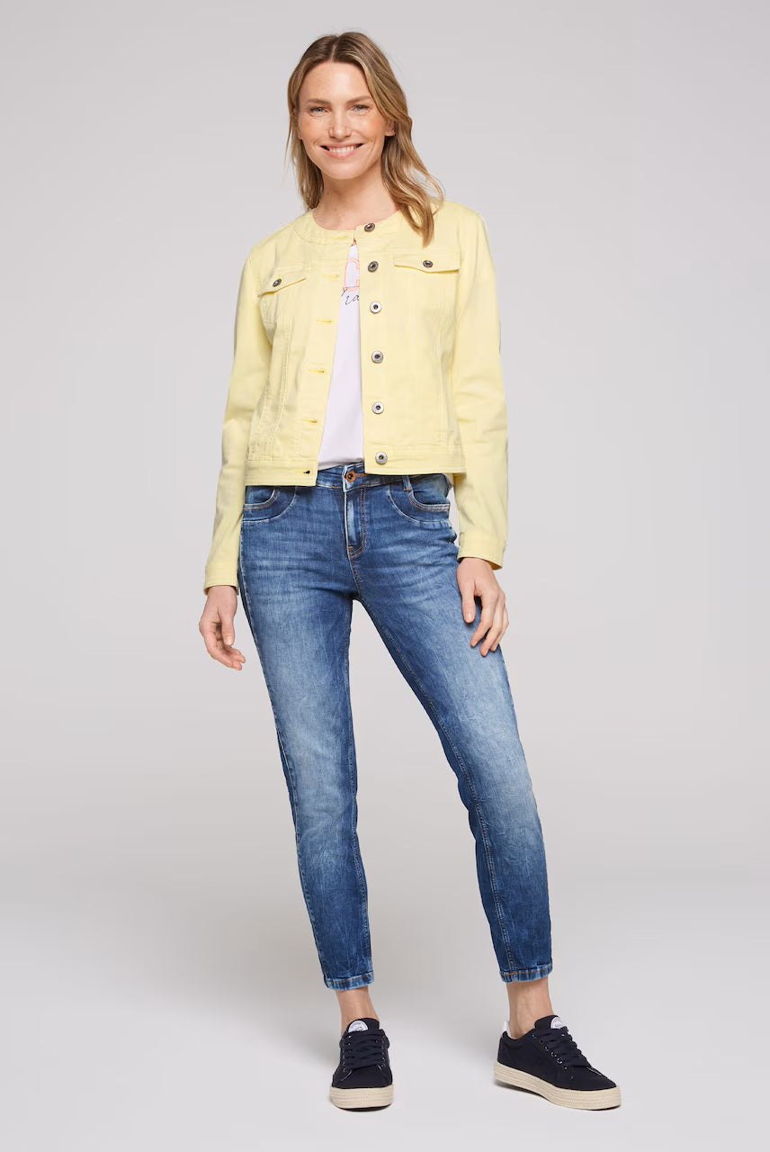 BETTY BARCLAY Cotton denim jacket, yellow 