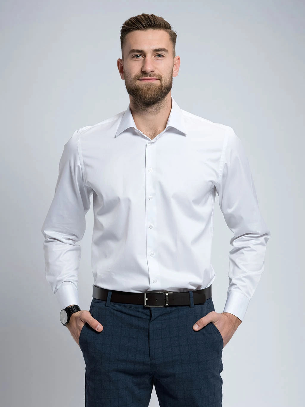 Classic men's shirt Venti, white