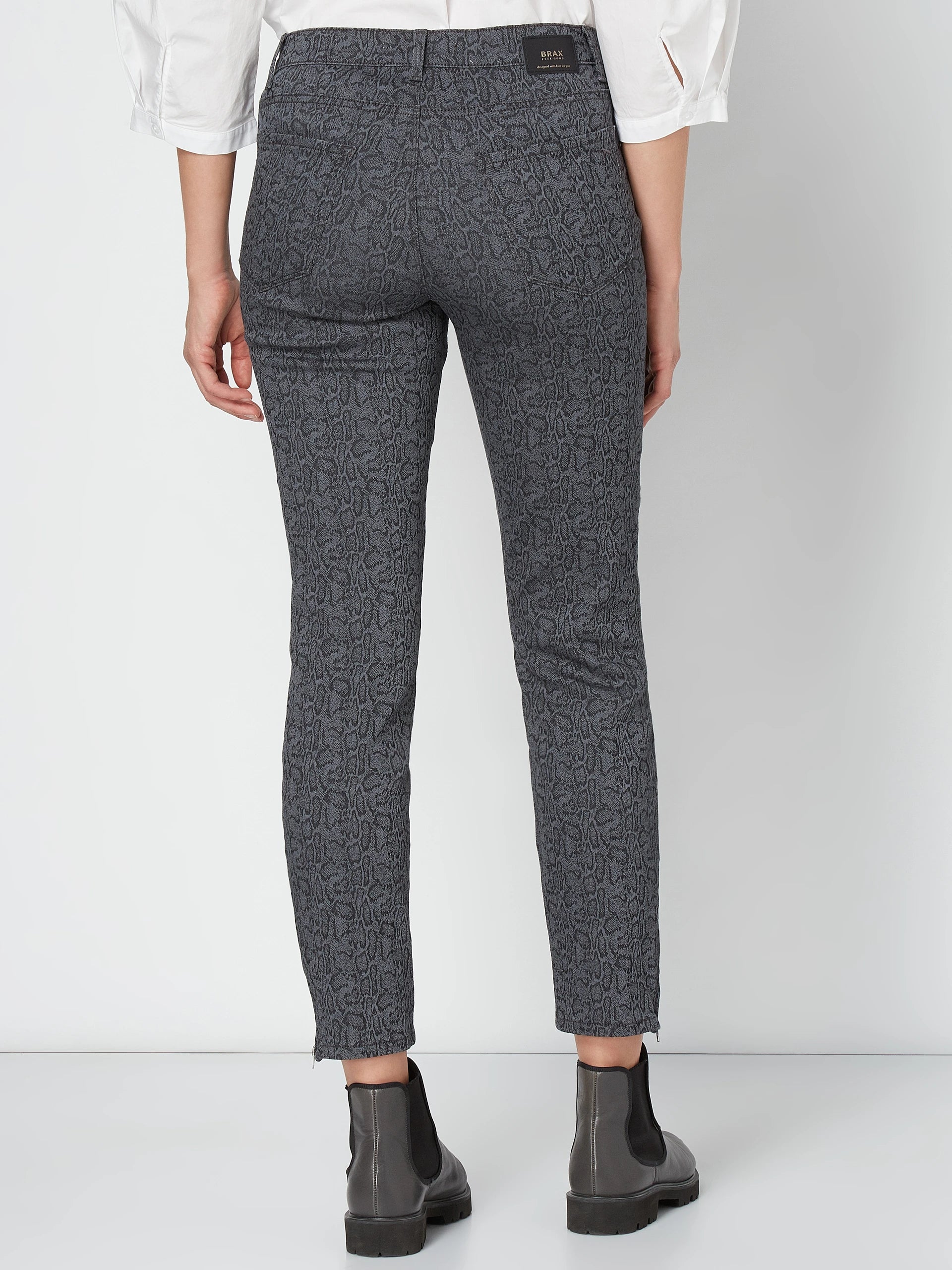 Women's snake-effect trousers Brax Carola