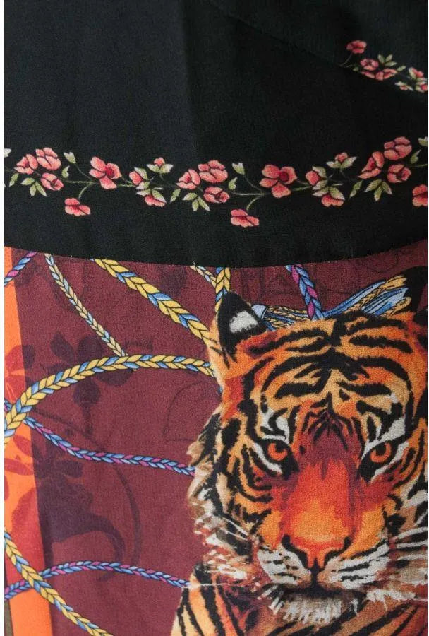 Desigual Women's short-sleeved dress, printed with colorful motifs