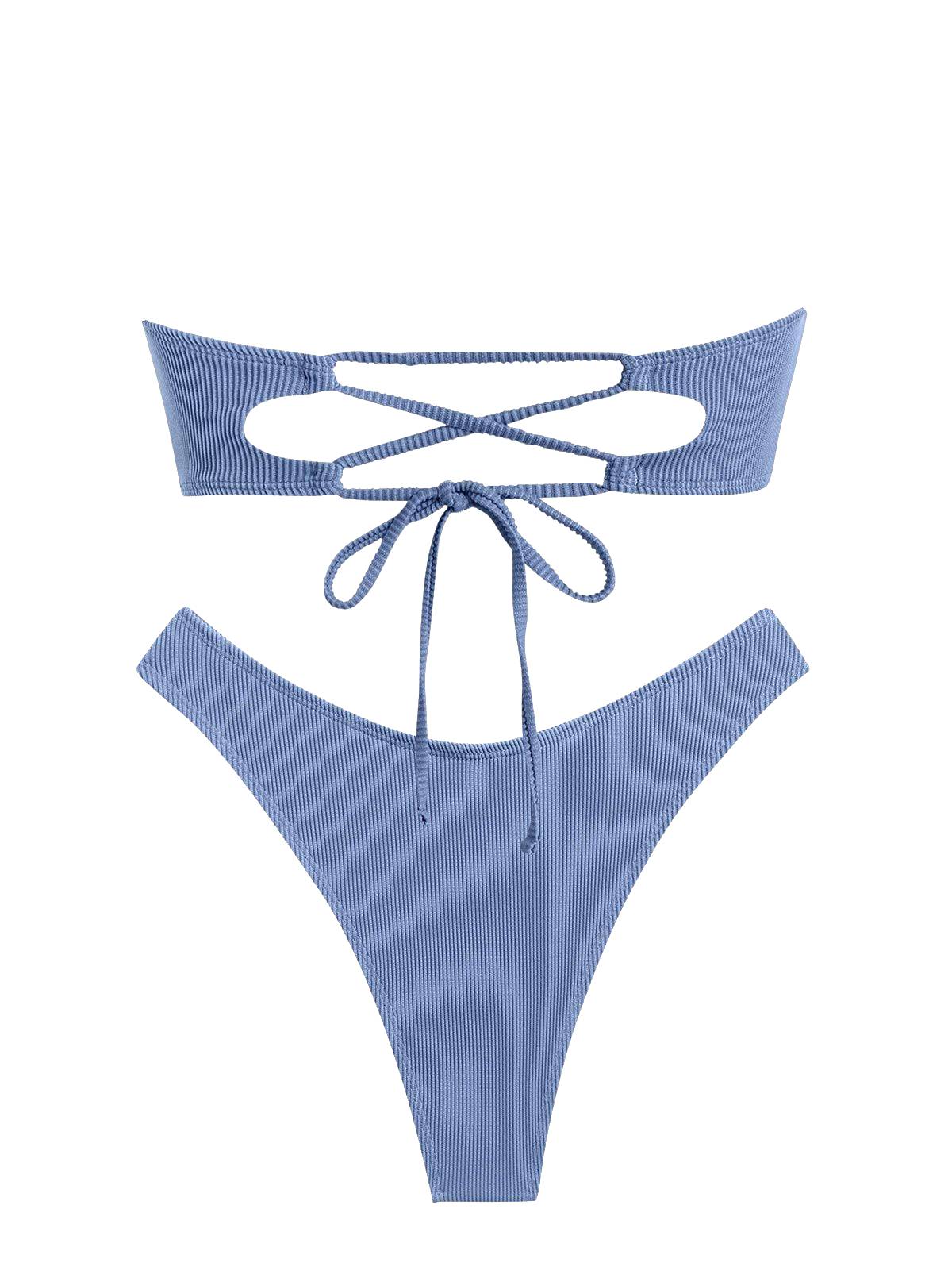 Zaful Two-piece swimsuit with decoration, multi-colored