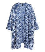 Women's knitted cardigan Haylis, blue-white
