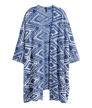 Women's knitted cardigan Haylis, blue-white