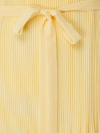 Set Summer pleated mid-length dress, yellow