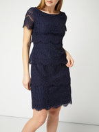 Vera Mont Women's evening dress with lace, dark blue