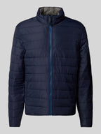 Men's waterproof quilted jacket, dark blue 