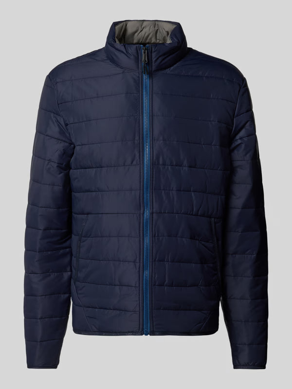 Men's waterproof quilted jacket, dark blue 