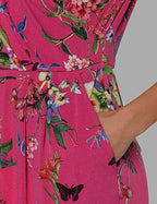 Betty Barclay Women's elegant dress, pink with flowers