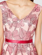Vera Mont Women's evening handmade dress with floral lace