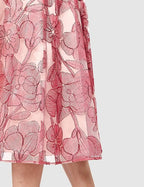 Vera Mont Women's evening handmade dress with floral lace