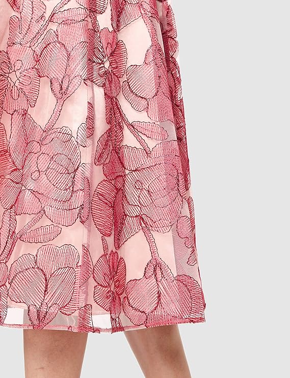 Vera Mont Women's evening handmade dress with floral lace