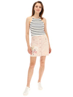 Desigual Women's cotton skirt with embroidery/print, pink