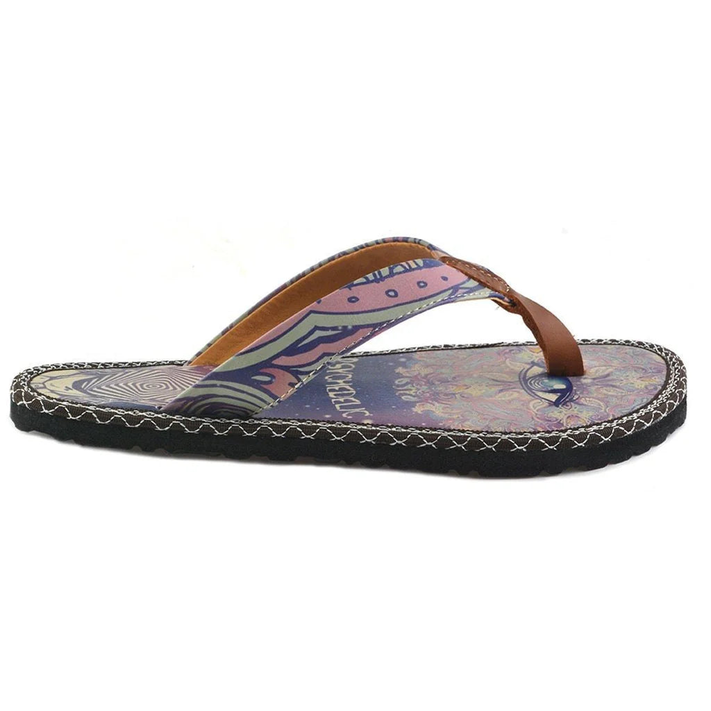 Women's slippers with a floral print Calceo