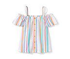 Children's blouse made of linen and cotton for girls, multi-colored