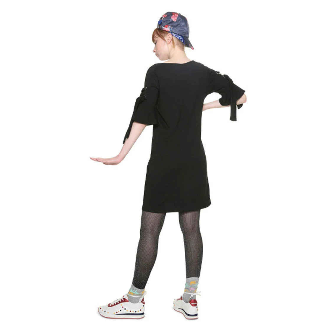 Women's dress with A-line silhouette and elbow-length sleeves Desigual