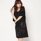 Women's dress with A-line silhouette and elbow-length sleeves Desigual