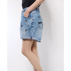 Desigual sequined denim shorts 