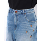 Desigual sequined denim shorts 