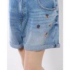 Desigual sequined denim shorts 