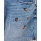 Desigual sequined denim shorts 