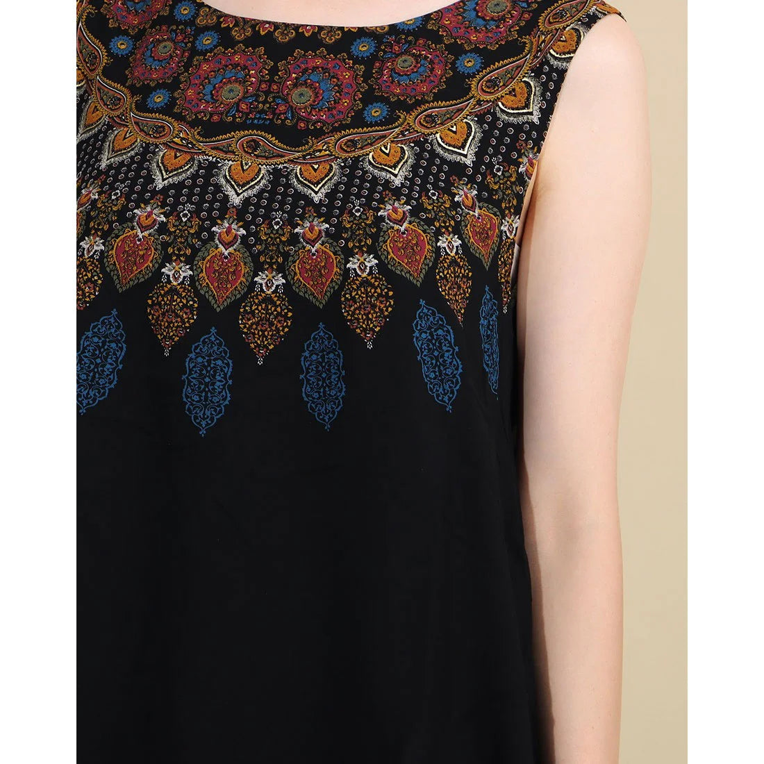 Desigual Borneo Дамска блуза, черна с щампа
