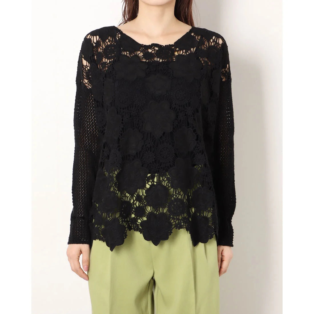 Дамска черна плетена блуза Desigual JERS LYN