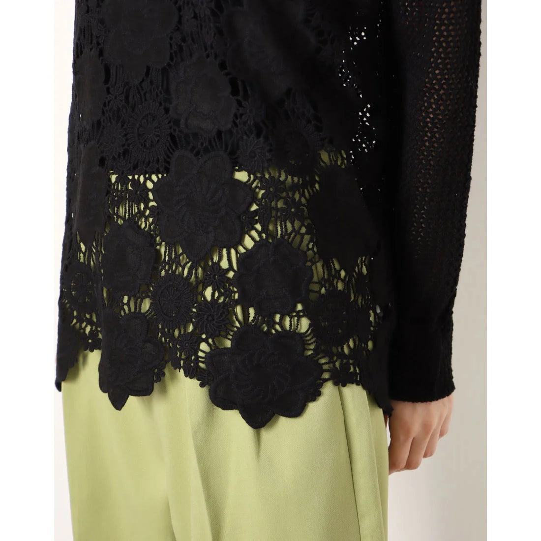 Дамска черна плетена блуза Desigual JERS LYN