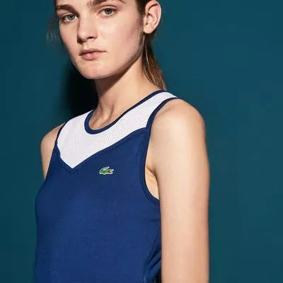 Lacoste Women's sports dress, blue-white